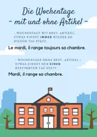 Vorschau - Poster - Französisch: Lernplakat Wochentage - Deckblatt