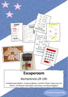 Vorschau - Arbeitsblätter - großes Materialpaket zu Rechentricks (Rechenstrategien) im ZR 100 + Escape-Game - Deckblatt