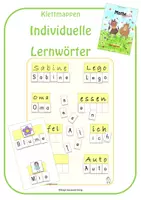 Vorschau - Stationenlernen - Klett-Buchstaben für individuelle Lernworte (Klettmappen) - Deckblatt