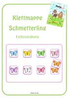 Vorschau - Stationenlernen - Klettmappe "Schmetterling" - Farbzuordnung - Deckblatt