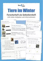 Vorschau - Arbeitsblätter - Forscherheft Tiere im Winter - Selbstlernheft - Deckblatt