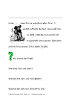 Vorschau - Arbeitsblätter - Differenziertes Lesetraining Klasse 1, Thema Piraten - Seite 3