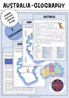 Vorschau - Arbeitsblätter - Australia - Geography - Deckblatt