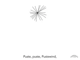 Vorschau - Mal- und Bastelvorlagen - Malgeschichte / rhythmisches Zeichnen „PUSTEBLUME“ (diverse Versionen u.a. mit & ohne Silbentrennern, im Querformat für Beamer / Tablet etc.) - Seite 3