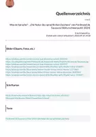 Vorschau - Stundenentwürfe - Was ist Sprache? - ,,Die Natur des sprachlichen Zeichens" von Ferdinand de Saussure (mit Verlaufsplanung und EWH; Abiturschwerpunkt 2024) - Seite 1