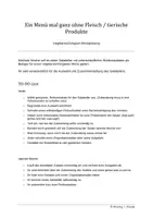 Vorschau - Arbeitsblätter - ES 9/10: Aufgabe zur vegetarischen/veganen Menüplanung - Seite 2