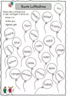 Vorschau - Arbeitsblätter - Wortarten Ballons / Wortarten bestimmen / Deutsch / Freiarbeit - Seite 3