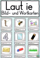Vorschau - Präsentationen/Tafelbilder - Laut / Buchstabe ie - Bild- und Wortkarten - Buchstabeneinführung DaZ / Deutsch - Deckblatt