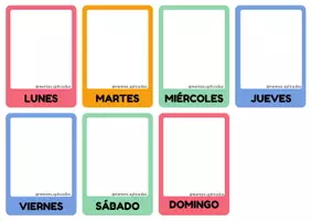 Vista previa - Tarjetas / Manipulativos - Asamblea: Flashcards tiempo, días, meses - página 1