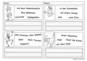 Vorschau - Arbeitsblätter - Schüttelsätze Halloween - Seite 2