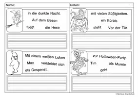 Vorschau - Arbeitsblätter - Schüttelsätze Halloween - Seite 3