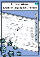 Vorschau - Arbeitsblätter - Lyrik im Winter: Kreativer Umgang mit Gedichten - Deckblatt