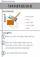 Vorschau - Mal- und Bastelvorlagen - Bastelanleitung Sonnenblume - Seite 1