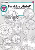 Vorschau - Mal- und Bastelvorlagen - 11 Mandalas für den Herbst (PDF-Dateien) - Deckblatt