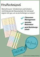 Vorschau - Mal- und Bastelvorlagen - Kraftschnipsel - Motivation und Mut für Klassenarbeiten - Deckblatt