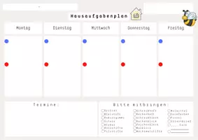 Vorschau - Anderer Materialtyp - Hausaufgabenplan - Bienenklasse - Seite 3