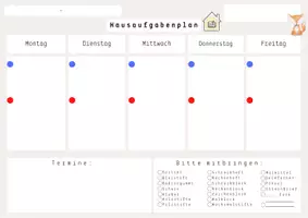Vorschau - Anderer Materialtyp - Hausaufgabenplan - Fuchsklasse - Seite 3