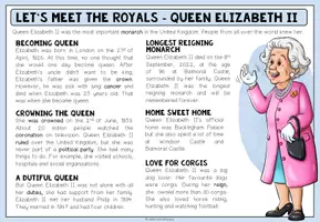 Vorschau - Arbeitsblätter - The Royal Family - Fact Cards (Reading Cards) + Answer Booklet - Seite 3