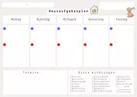 Vorschau - Anderer Materialtyp - Hausaufgabenplan - Hasenklasse - Seite 3