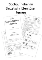 Vorschau - Arbeitsblätter - Sachaufgaben in Einzelschritten lösen lernen - Deckblatt