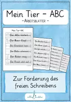 Vorschau - Arbeitsblätter - Mein Tier-ABC - Arbeitsblätter zur Förderung des freien Schreibens - Deckblatt