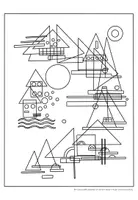 Vorschau - Arbeitsblätter - Wassily Kandinsky: "Spitzen im Bogen" - Ausmalbild - Seite 2