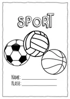 Vorschau - Mal- und Bastelvorlagen - Deckblatt Sport - Deckblatt
