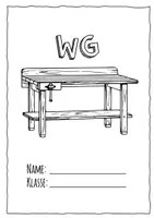 Vorschau - Mal- und Bastelvorlagen - Deckblatt Werken und Gestalten - Seite 1