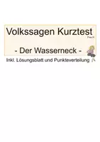 Vorschau - Arbeitsblätter - Kurztest Volkssage, Sage der Wasserneck - Deckblatt