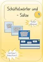 Vorschau - Stationenlernen - Schüttelwörter und Sätze vierfach differenziert - Deckblatt