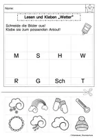 Vorschau - Arbeitsblätter - Lesen und Kleben Wetter - Seite 2