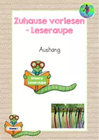 Vorschau - Bildkarten - Zuhause vorlesen - Leseraupe - Deckblatt