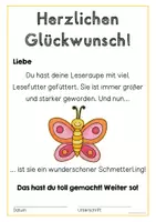 Vorschau - Bildkarten - Zuhause vorlesen - Schmetterling Urkunde - Seite 3
