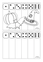 Vorschau - Arbeitsblätter - Puzzle, Würfelspiel & Schneideübung „HALLOWEEN“ (Zahlen bis 6 & Würfel) - Seite 3