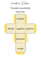 Vorschau - Spiele - Würfelspiel trennbare Verben - Deckblatt