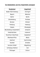 Vorschau - Arbeitsblätter - Test - Bundeslaender und ihre Hauptstaedte - Seite 1