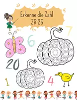 Vorschau - Arbeitsblätter - Erkenne die Zahl und male sie an - ZR 25 - Deckblatt