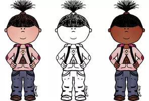 Vorschau - selbst erstellte Cliparts/Grafiken - White & Black Schoolgirl Clipart Set #1 - Deckblatt