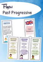 Vorschau - Arbeitsblätter - Flyer: Past Progressive - Deckblatt