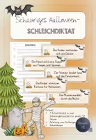 Vorschau - Arbeitsblätter - Schleichdiktat Halloween / Diktat Klasse 2/3 - Deckblatt