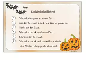Vorschau - Arbeitsblätter - Schleichdiktat Halloween / Diktat Klasse 2/3 - Seite 3