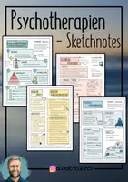 Vorschau - Arbeitsblätter - Psychotherapien - Sketchnotes - Deckblatt