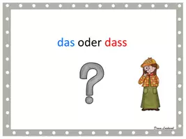 Vorschau - Arbeitsblätter - Karteikarten zum Erlernen und Festigen von das-dass - Deckblatt