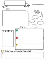 Vorschau - Arbeitsblätter - English Tenses in Sketchnotes - Blankovorlagen - Seite 1