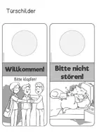Vorschau - Mal- und Bastelvorlagen - Türschilder | Klassenfahrt oder Kinderzimmer - Seite 1