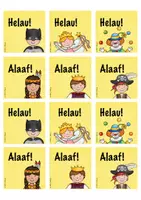 Vorschau - Mal- und Bastelvorlagen - Grußkärtchen Fasching - Seite 1