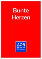 Vorschau - Mal- und Bastelvorlagen - Herzformen mit einfachen und kunstvollen Mustern zum Ausmalen mit Bastelanleitung für Mobiles - Deckblatt