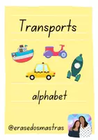 Vista previa - Tarjetas / Manipulativos - Abecedario transportes inglés - Portada