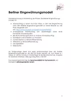 Vorschau - Stundenentwürfe - Berliner Eingewöhnungsmodell Materialpaket - Deckblatt