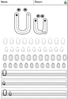 Vorschau - Arbeitsblätter - Umlaut / Buchstabe Ü - Buchstabeneinführung - Buchstabenblatt DaZ / Deutsch - Deckblatt